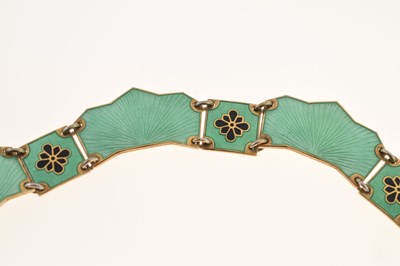 Lot 191 - Volmer Bahner enamelled silver gilt collar