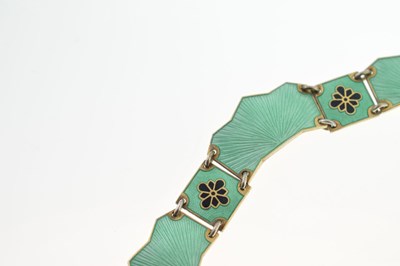 Lot 191 - Volmer Bahner enamelled silver gilt collar