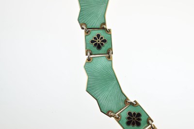 Lot 191 - Volmer Bahner enamelled silver gilt collar