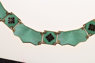 Lot 191 - Volmer Bahner enamelled silver gilt collar