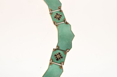 Lot 191 - Volmer Bahner enamelled silver gilt collar