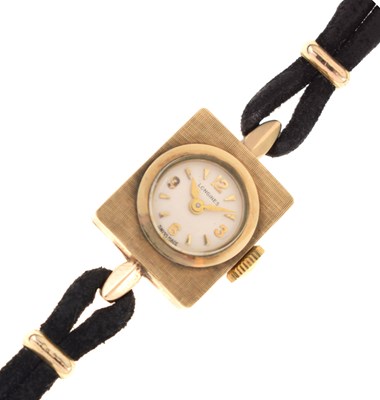 Lot 77 - Longines - Lady's 9ct gold cased cocktail watch