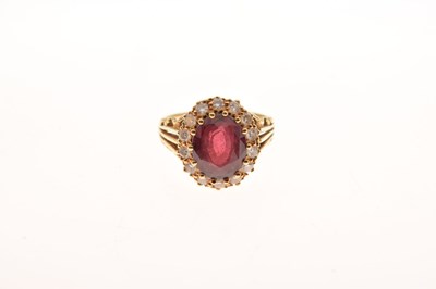 Lot 46 - 18ct gold cluster dress ring