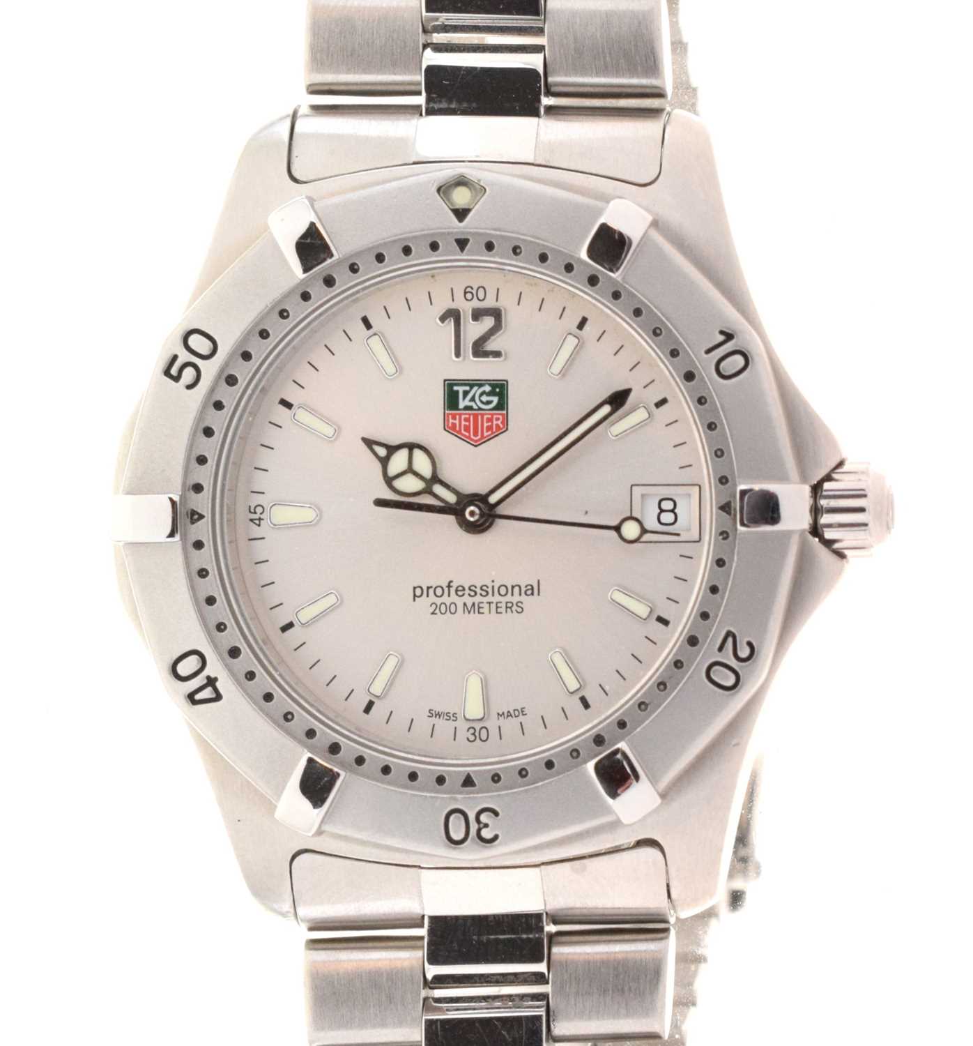 Lot 74 - Tag Heuer- Gentleman's Professional stainless steel wristwatch