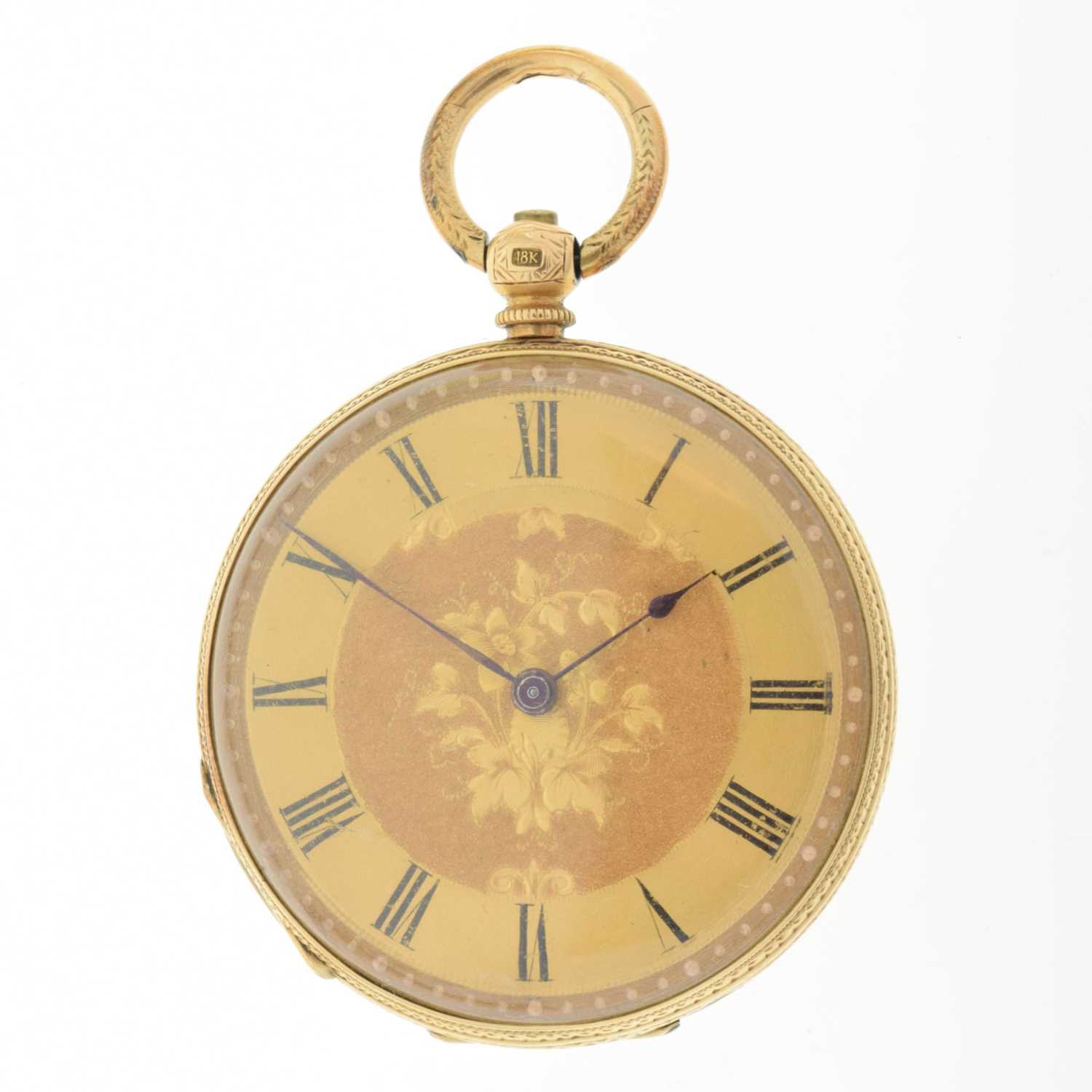 Lot 95 - Lady's 18K cased yellow metal pocket watch