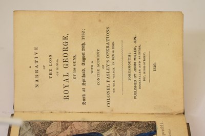 Lot 491 - First Edition of A Narrative of the Loss of HMS Royal George, 1840