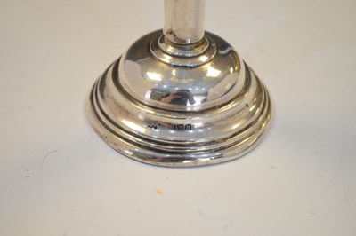 Lot 134 - Edwardian silver and cut glass bud vase (loaded)