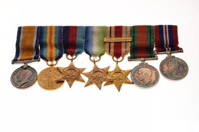 Lot 182 - WW2 medal group and miniatures