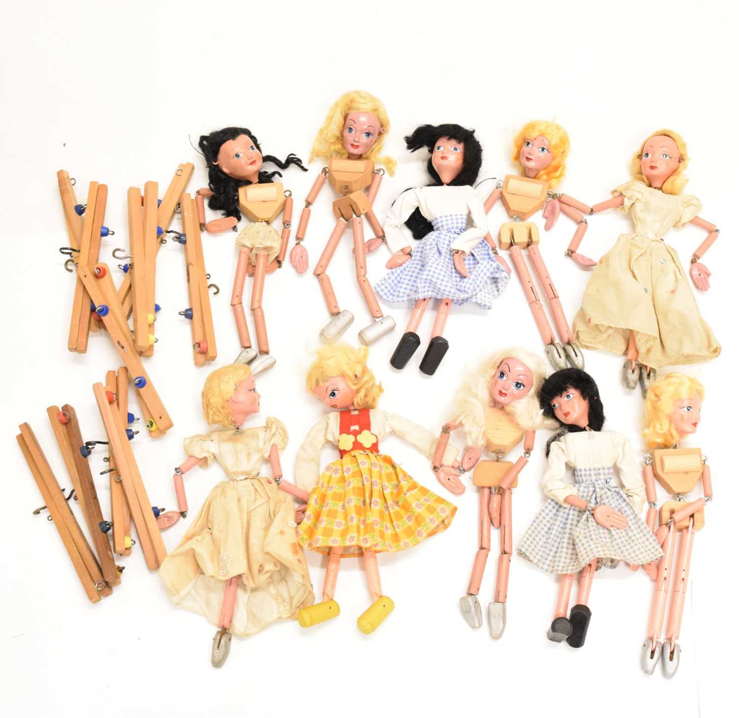Lot 368 - Pelham Puppets - Group of ten female puppets