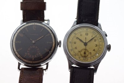 Lot 80 - 2 x military type watches