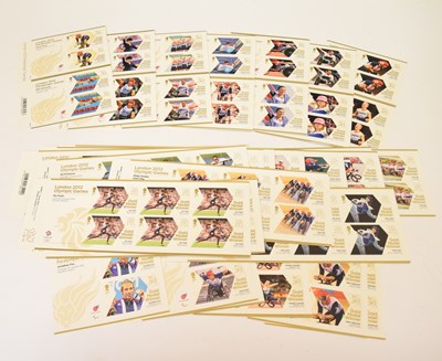 Lot 195 - Collection of Royal Mint London 2012 Olympic and Paralympic Games Gold Medallists Commemorative stamps