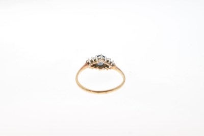 Lot 50 - 9ct gold sapphire and diamond cluster ring