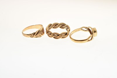 Lot 20 - Three gold rings