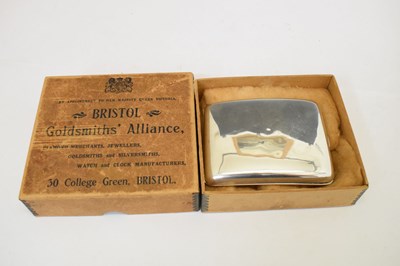 Lot 110 - George VI silver hip pocket cigarette case