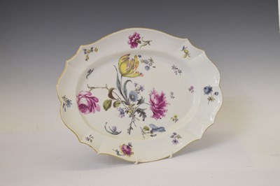 Lot 434 - Meissen porcelain serpentine plate/stand