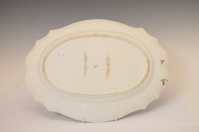 Lot 434 - Meissen porcelain serpentine plate/stand