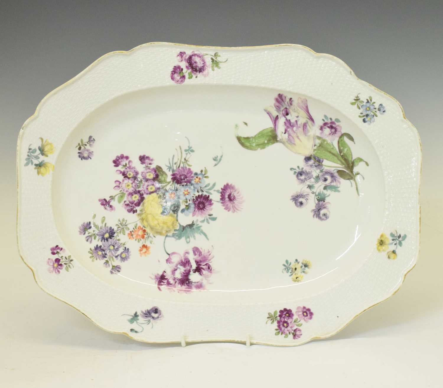 Lot 437 - Meissen porcelain meat plate