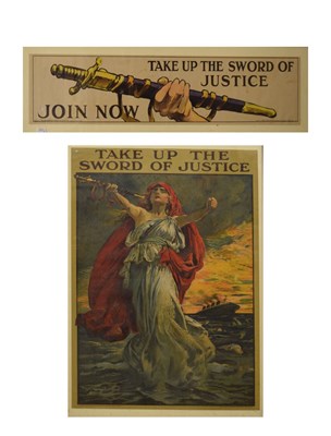 Lot 386 - First World War 'Sword of Justice' posters