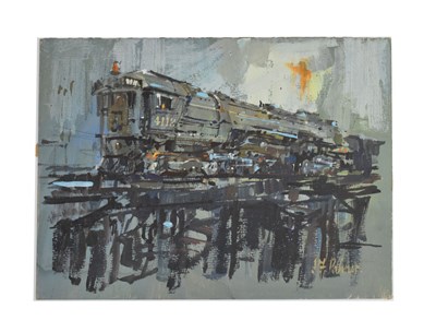 Lot 705 - John F. Palmer (Bristol Savages) 1939-2021, - Acrylic on board - Locomotive 4113