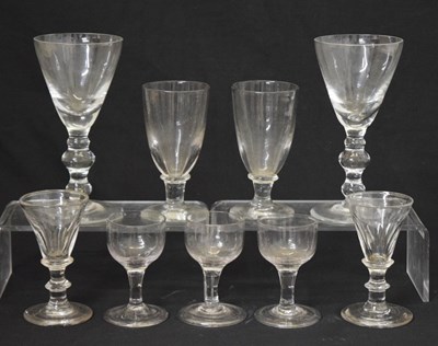 Lot 532 - Four pairs of 19th Century and later drinking glasses