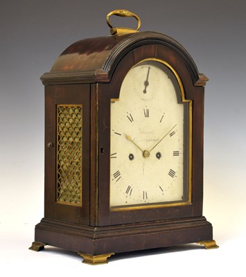 Lot 612 - Early 19th century mahogany twin fusée bracket clock with pull repeat, Barrauds, Cornhill No. 563