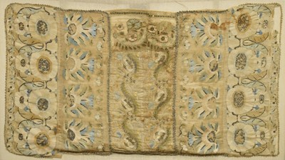 Lot 601 - 19th century Ottoman silk needlework panel