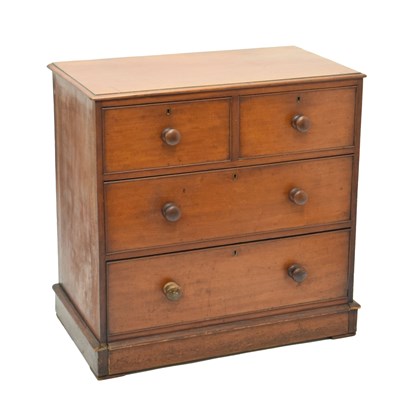 Lot 763 - Early to mid 19th century mahogany chest of drawers