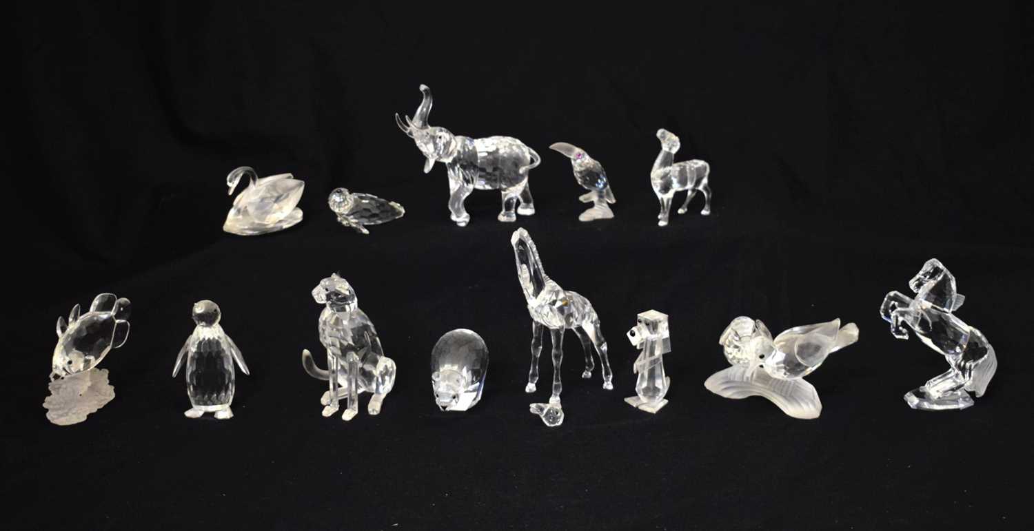 Lot 435 - Thirteen Swarovski Crystal animal and bird