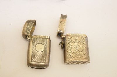 Lot 115 - Eight silver vesta cases