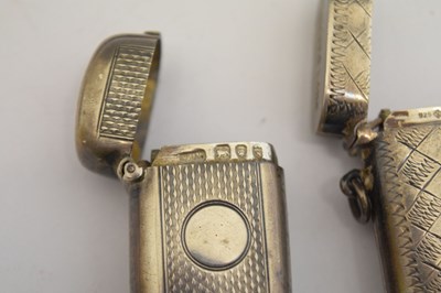 Lot 115 - Eight silver vesta cases