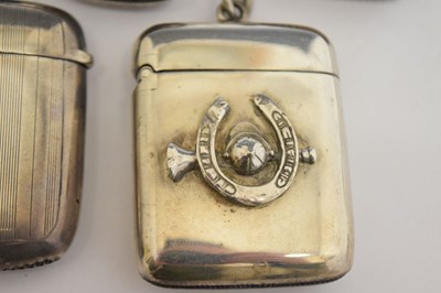 Lot 115 - Eight silver vesta cases