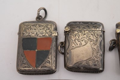 Lot 115 - Eight silver vesta cases