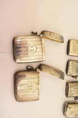 Lot 115 - Eight silver vesta cases