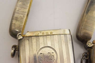Lot 115 - Eight silver vesta cases