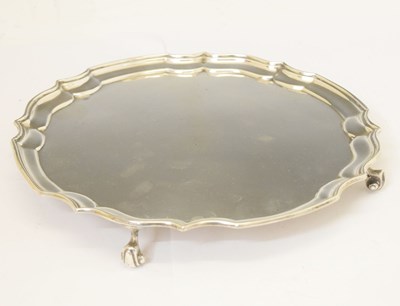 Lot 285 - Elizabeth II silver salver with pie-crust edge