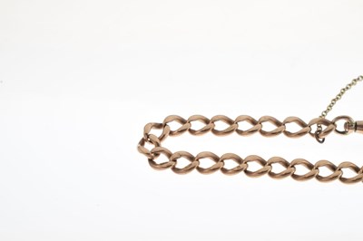 Lot 57 - 9ct rose gold curb link bracelet