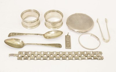Lot 108 - Group of assorted silver and white-metal items.