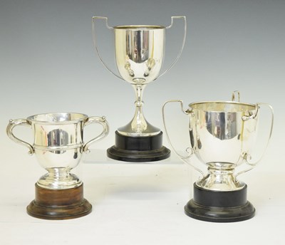 Lot 120 - Three George V silver presentation cups