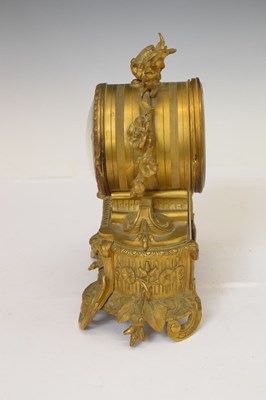 Lot 585 - French bronze and porcelain clock - Rollin