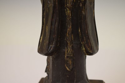 Lot 450 - Chinese parcel-gilt bronze figure of a sage or scholar