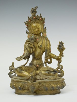 Lot 462 - Tibetan bronze figure of White Tara