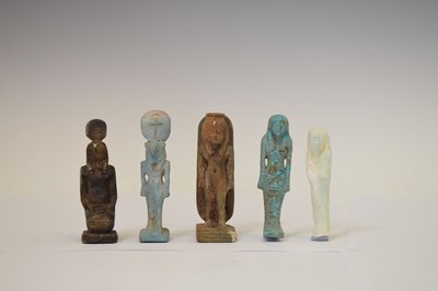 Lot 323 - Five small Egyptian shabti figures