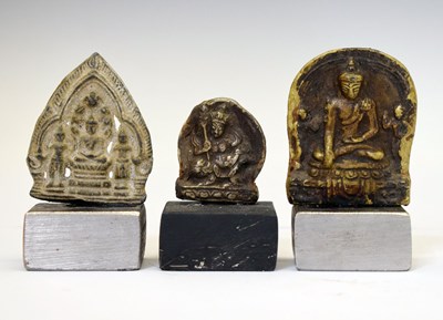 Lot 469 - Three Thai alloy amulets