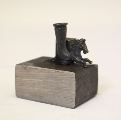 Lot 329 - Antiquities - Small bronze horse head socket or terminal