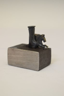 Lot 329 - Antiquities - Small bronze horse head socket or terminal