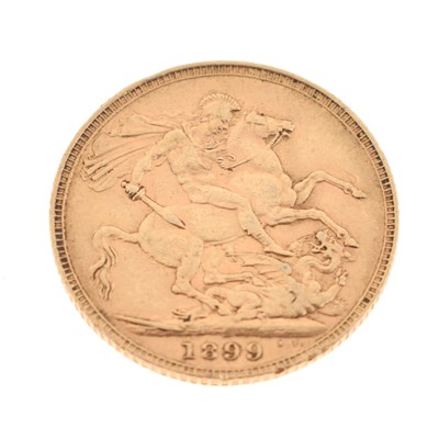 Lot 123 - Queen Victoria gold sovereign, 1899