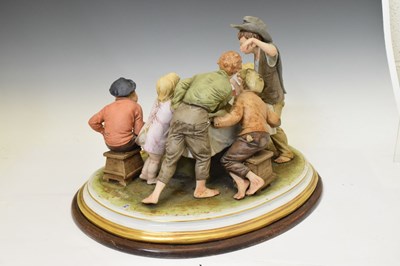 Lot 398 - Capodimonte figural group 'The Cheat'