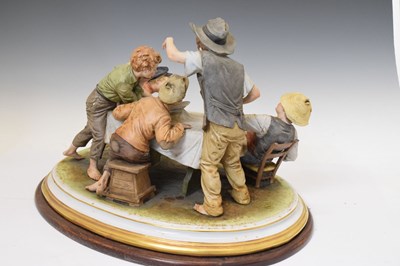 Lot 398 - Capodimonte figural group 'The Cheat'
