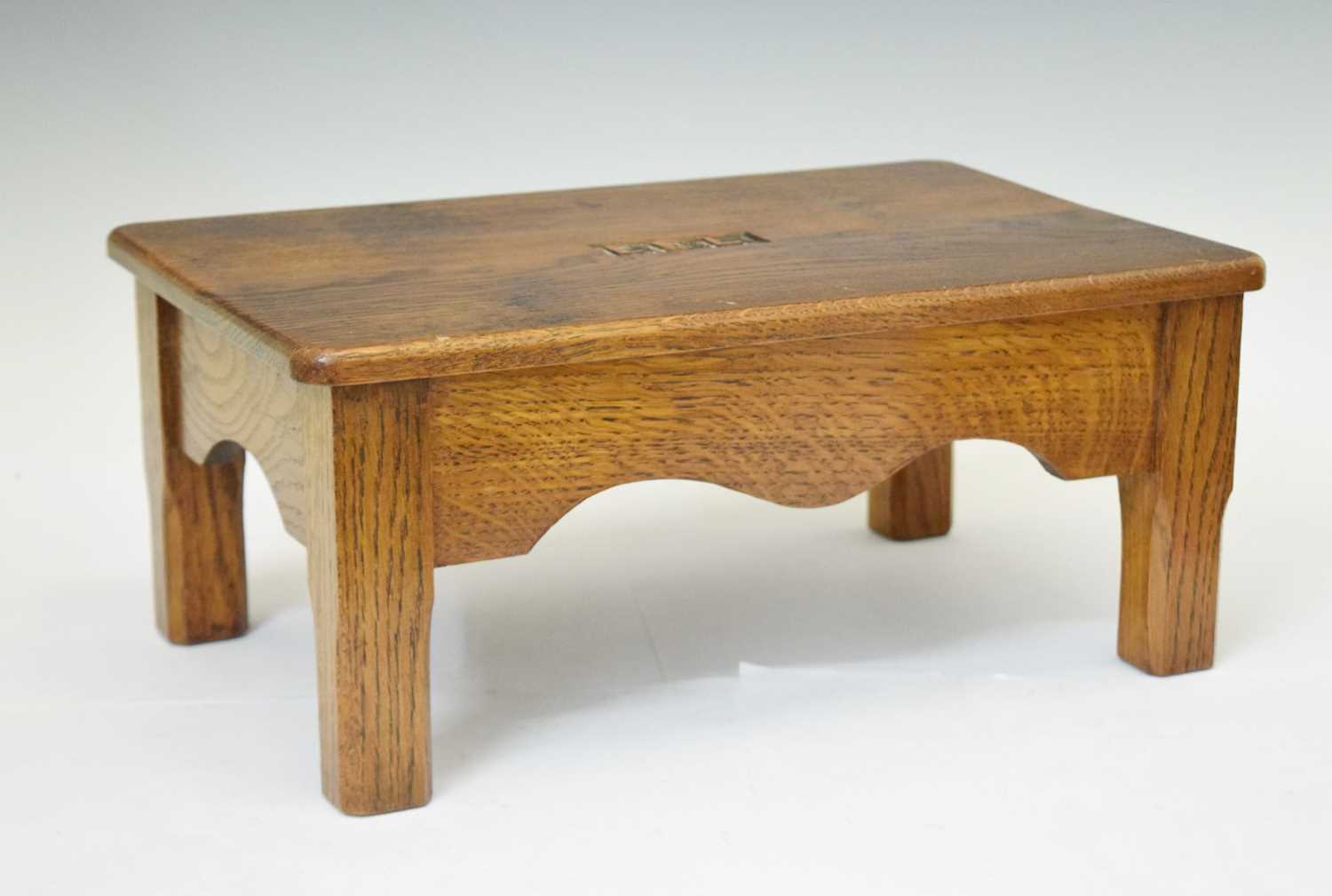 Lot 820 - Carved oak miniature footstool
