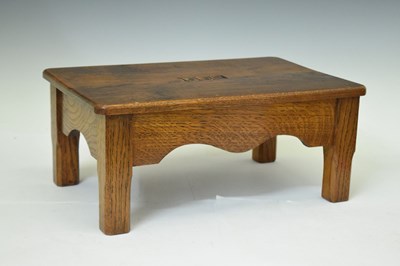 Lot 820 - Carved oak miniature footstool